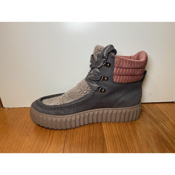 Amazon.com | Sam Edelman Women Sam Edelman Boots Womens Size 8.5 Gray Shearling Quilted Ankle Booties REVE